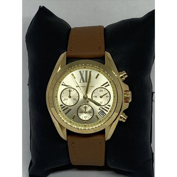 Michael Kors MK5798 Women's Brown Leather Analog Dial Quartz Wrist Watch JK324 - Picture 1 of 12